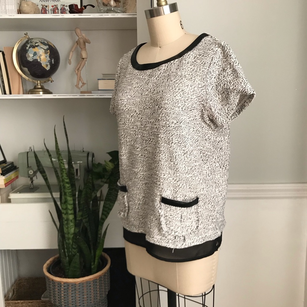 WHBM • Patch Pocket Tweed Blouse - Picture 3 of 8